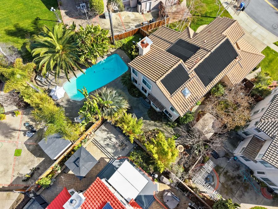 Aerial view of Newark and Fremont homes