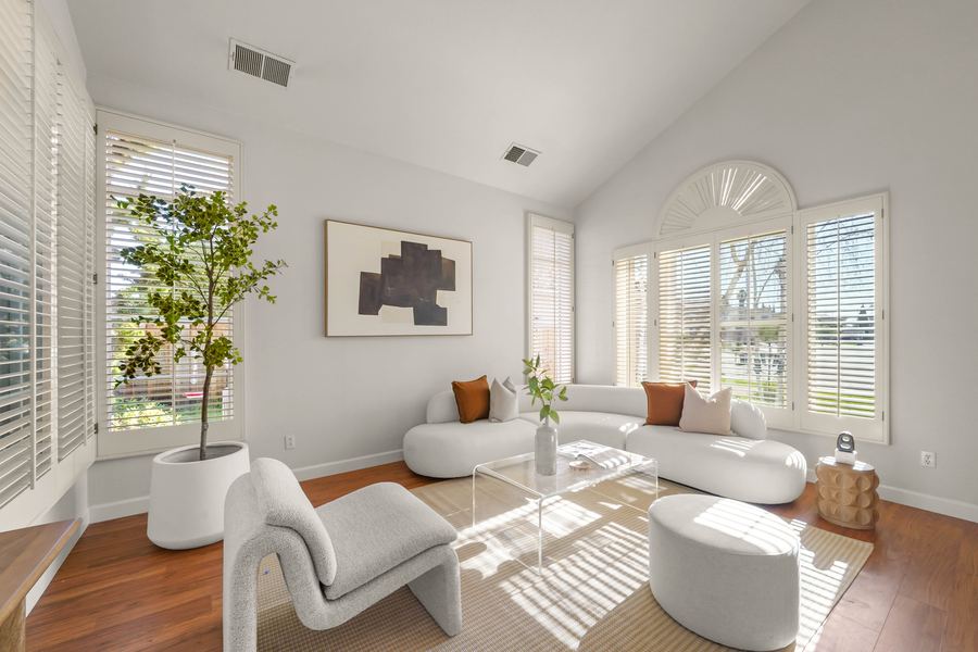 Bright sunroom with natural light